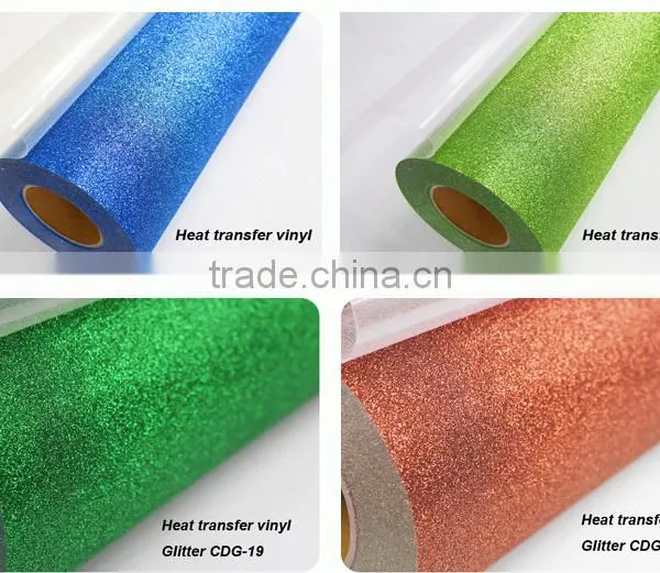 Glitter PU Textile Vinyl Heat Transfer Sheets photo-2
