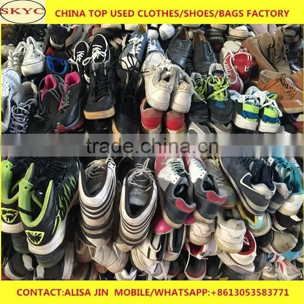 West Africa Used Shoes Ghana Buyers Imported Best Quality Sorted Second Hand Shoes Stock in Dongguan
