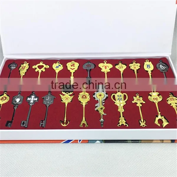 Wholesale Children Popular Animated Cartoon Badge Fairy Tail Keychain Necklace photo-3