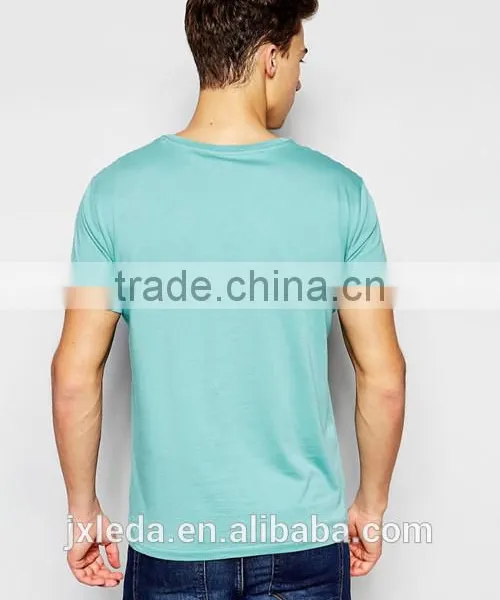 2016 Aqua V-neck t Shirt Men Custom photo-2