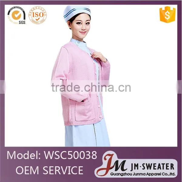 2016 Formal Knitted Nurse Cardigan Work Wear Black Winter Hospital Uniform photo-3