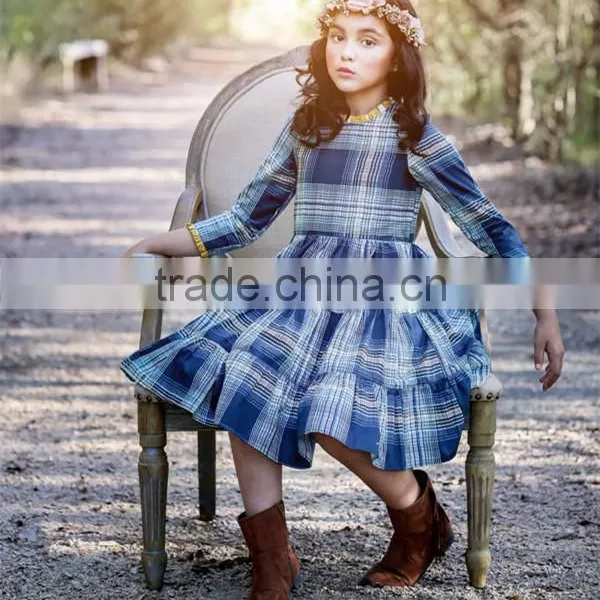 Simple Lovely 2017 Baby Girl Party Dress Children Frocks Designs Linen Dress Baby Girl Clothes photo-5