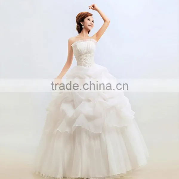 Delicate Off Shoulder Lace Wedding Dress Trail Ball Gown 2017 Wedding Dress photo-2