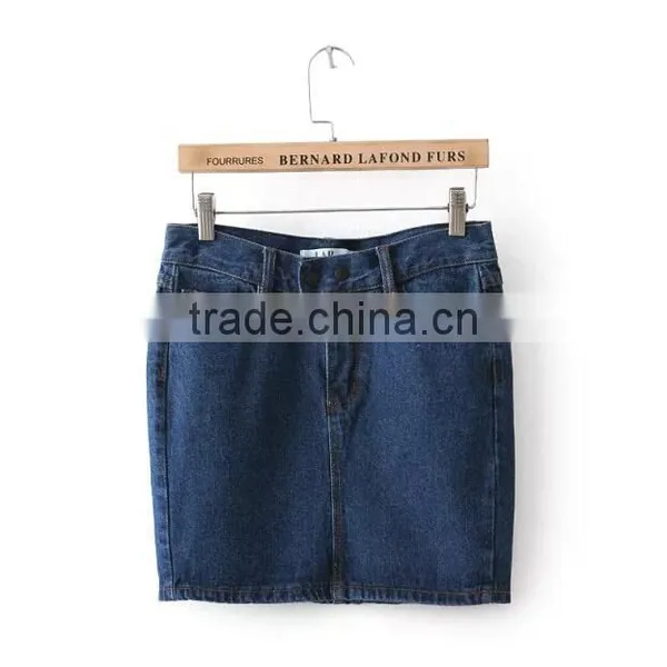 EY0611A 2015 New Fashion Women Restoring Ancient Ways of Tall Waist Jeans Skirt photo-3