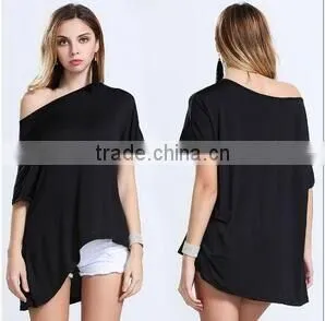 Foreign Trade New Tops 2017 ms Hot Style in Europe and America is Irregular Short Sleeve T-shirt Dress photo-3