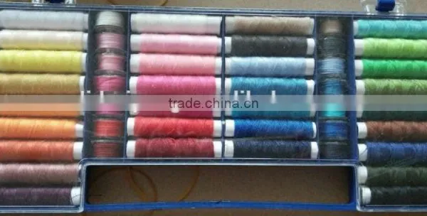 5pcs Plastic Tube of Colorful Polyester Thread Blister on Card photo-3