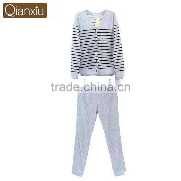 Logo Printed Dissimilarity Qianxiu Cozy Winter Cotton Lady Sleepwear photo-4
