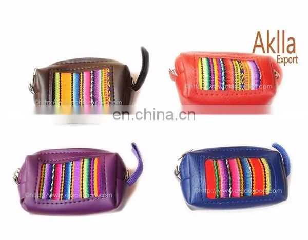 Beautiful Aguayo Coin Purses of Peruvian Blanket and Synthetic Leather photo-3