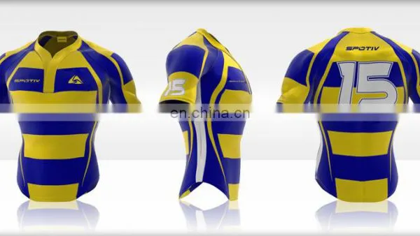 2015 Latest Hot Sale Custom Soft High Quality Sublimation Rugby Jersey photo-5