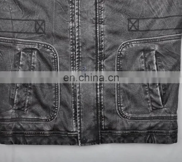 2017 Lastest Fashion Hot Sale Diamond Quilted pu Men Long Jacket photo-5