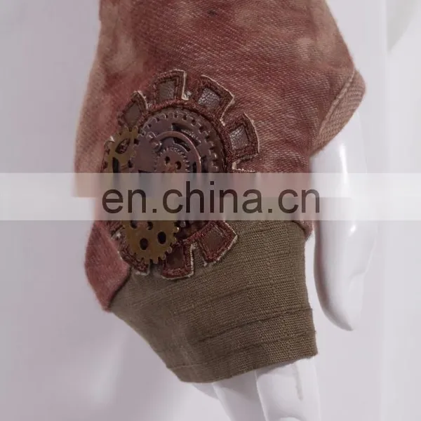 Steampunk Washout Long Brown Gloves photo-3