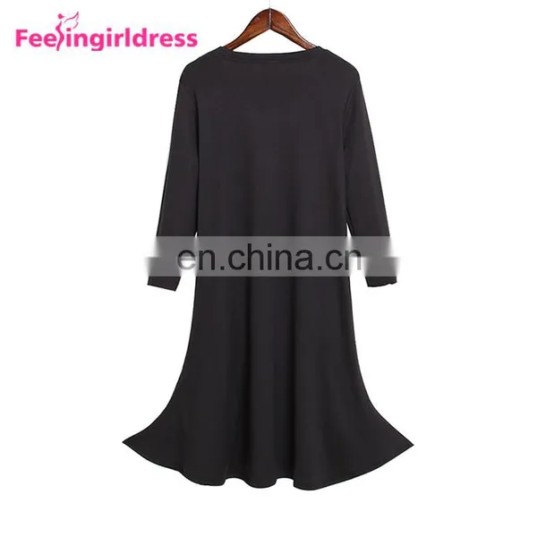 Wholesale Soft Long Sleeve Black Women Kimono Mini Dresses In Bulk photo-2