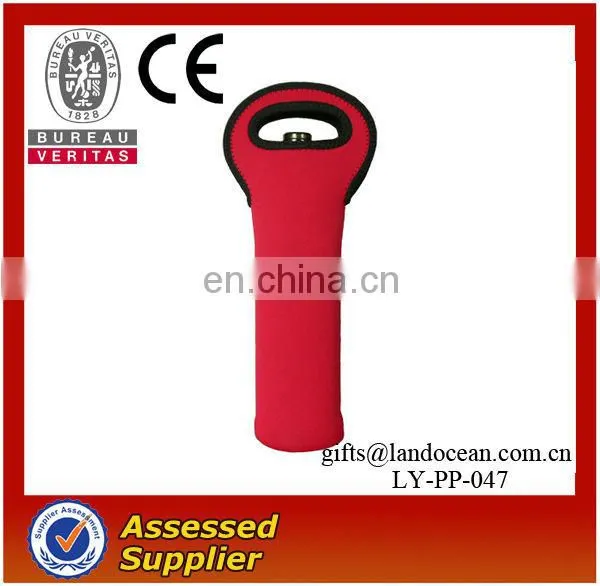 Blank Red Neoprene Wine Cover