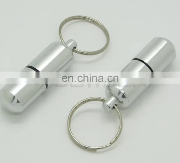 Waterproof Aluminum Medicine Pill Container Box Bottle Case Key Chain Holder photo-4