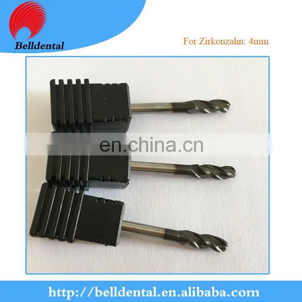 High Quality CAD CAM System DLC Coating Dental Zirconia Milling Tools s for Zirkonzahn Milling Machine