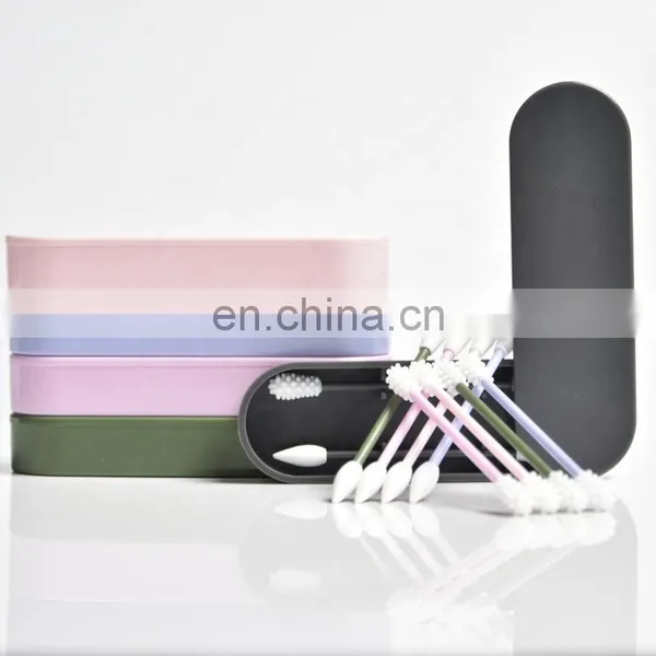 Reusable Cotton Swab Ear Cleaning Silicone Washable Makeup Swabs Sticks Soft Flexible Make Up Tools Kit photo-5