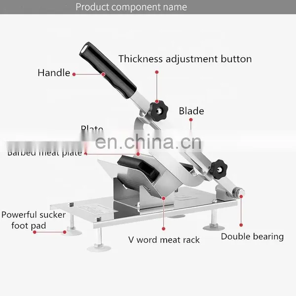 Stainless Steel Multifunction Manual Frozen Mutton Beef Meat Slicer/vegetable Fruit Spiral Slicer/vegetable Spiralizer photo-3
