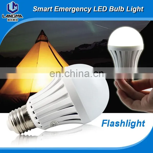 Warm White+cold White 7w E27 5-6hours Emergency Time Led Light Emergency Lamp photo-3