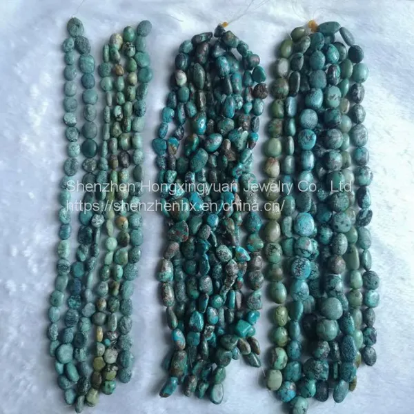 Natural Anhui Hubei Turquoise Free Shape for Jewelry Sets photo-2
