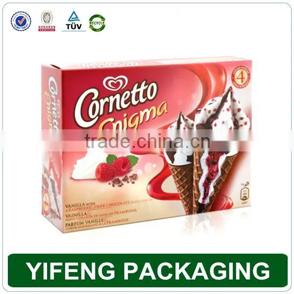 2015 Custom Design Fancy Ice Cream Box Packaging With Paper photo-3