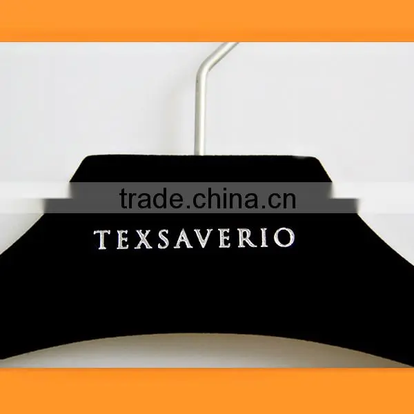 Black Velvet Hanger Plastic Clothes Hanger photo-3