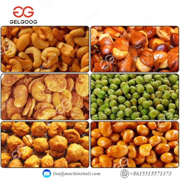 Honey Coated Peanut Cashew Nuts Walnuts Almond Making Frying Machine Coated Nut Frying Machine