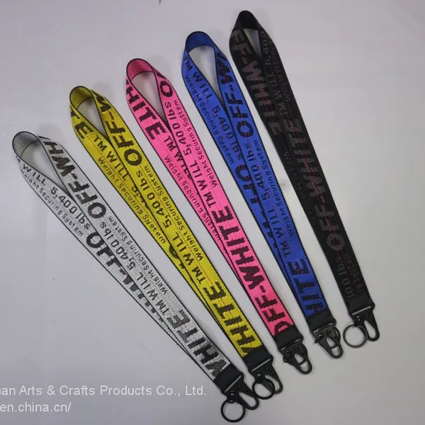 Color Mobile Phone Lanyard Jacquard Technology Logo Lanyard Metal Accessories