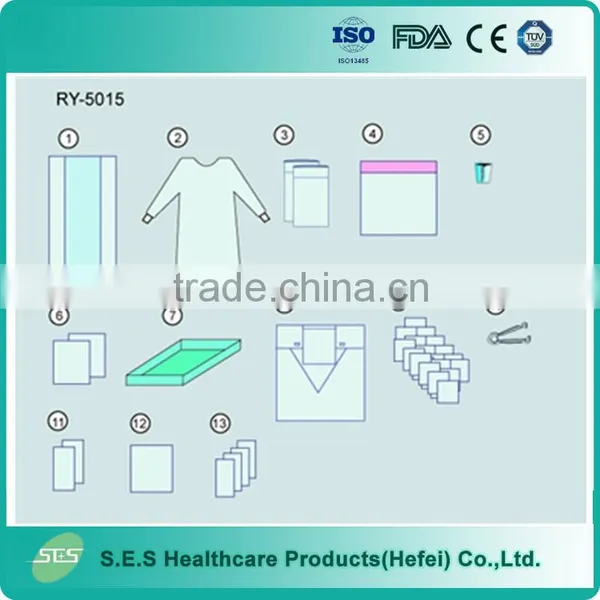 Obstetric Pregnant Women Baby Birth Delivery Drape Kit for African Market