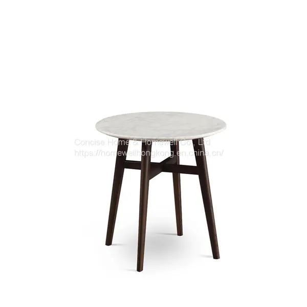 Concise Home LT1609-1 Modern Real Marble or Wooden Top Round Coffee Table photo-2