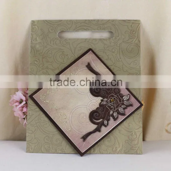 Fashionable Handmade Luxury Wooden Padded Wedding Invitation Cards photo-2