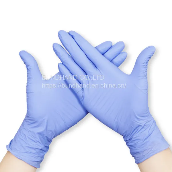 Violet Blue Disposable Nitrile Powder Free Medical Examination Gloves