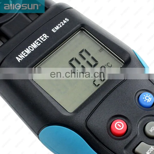 All-sun EM2245 Digital Anemometer Handheld Wind Speed Meter LCD Air Temperature Velocity Meter Air Flow Meter photo-5