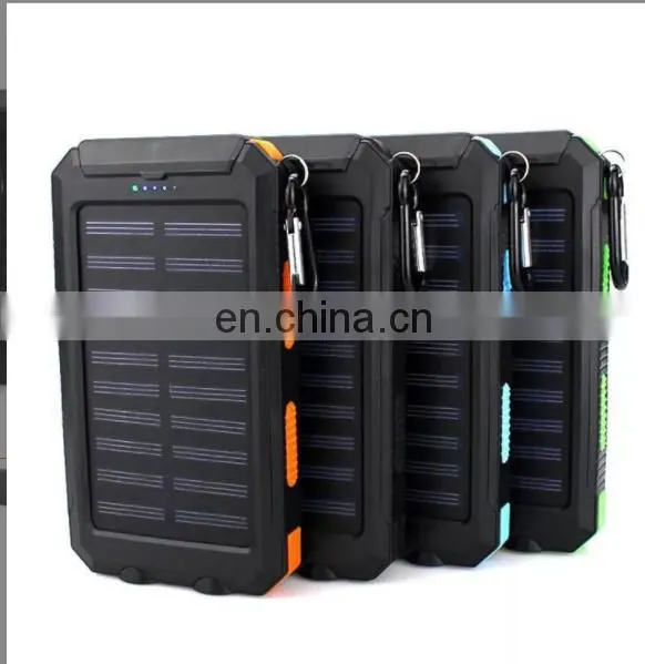 IP67 IPX6 Waterproof Solar Power Bank 20000mah Solar charger waterproof 10000mah 8000mah power bank portable for cell