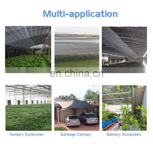 100% New HDPE UV Greenhouse Black UV Sun Shading Net photo-4