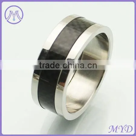 Fashion Jewelry Mens CZ Zircon Crystal Stainless Steel Jewelry Finger Ring photo-6