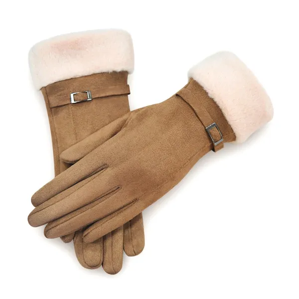 Elegant Touchscreen Winter Gloves for Women - Cozy Velvet Design photo-4