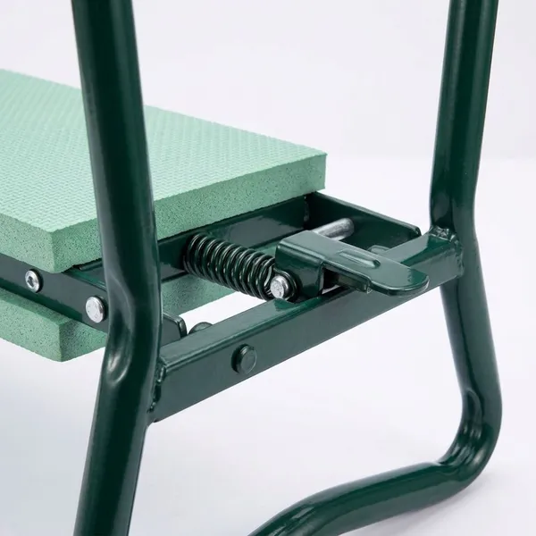 Sturdy Portable Foldable Steel Frame EVA Padded Cushion Dual Use Garden Kneeling Seat With Side Pocket Garden Kneeler Bench photo-3