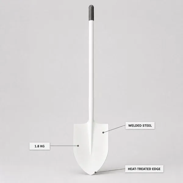 Heavy Duty Manganese Steel Welded Shovel Round Point Heat Treated Edge 1.8kg For South America Construction Market photo-3