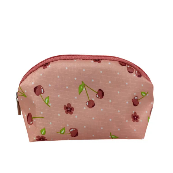 Cute Fruity Print Makeup Pouches, Multifunctional Semicircular Cosmetic Bag, Portable Travel Storage Pencil Case for Girls photo-4
