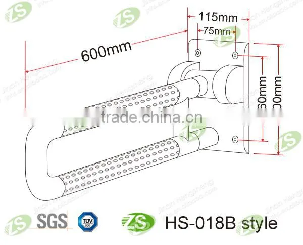 Cheap Grab Bar for Bathroom With Stainless Steel Base Plate photo-5