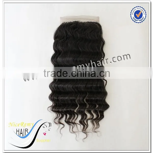 2016 Hot Sale Wholesale Top Quality 100 Virgin Human Hair Deep Wave 5*5 Lace Closure photo-3