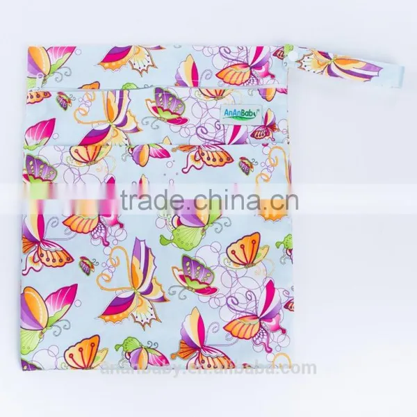 AnAnBaby Printed Pul Fabric Baby Diaper Bags With Zipper