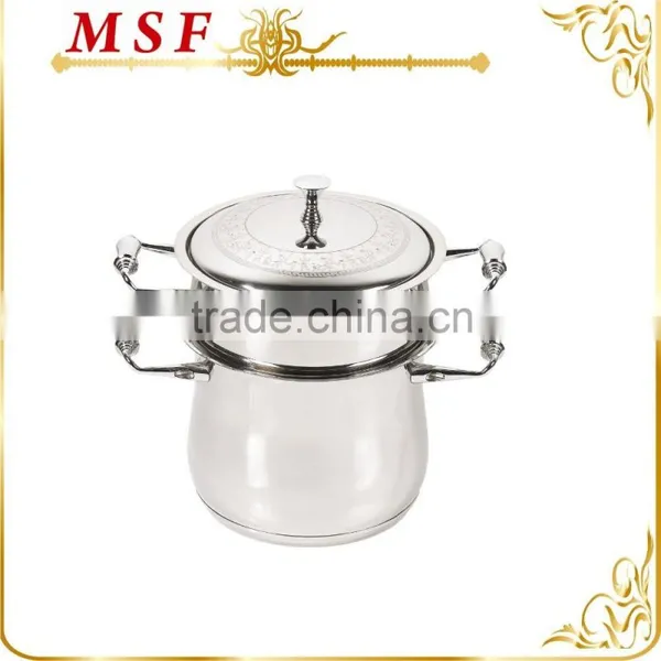 MSF-6427 Carbon Steel Pasta Pot With Strainer Pasta Steamer Set Heat Resistant Painting on Body Non Stick Coating in Pasta photo-3