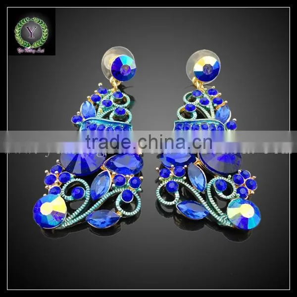 Rending Hot Products Crystal Jewellery Blue Women Accessories KHK719 photo-4
