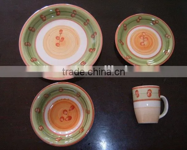 Stoneware Dinnerware,stoneware Dinner Set, Hand Painted Stoneware Dinnerware