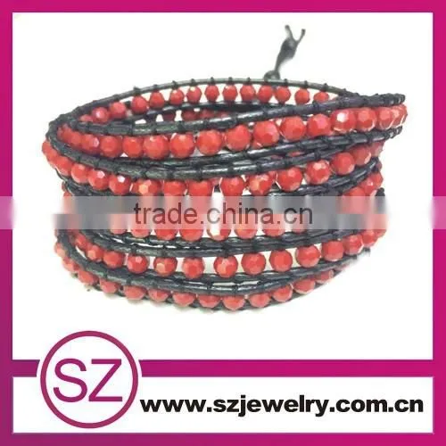 Fashion Jewelry 2015 New Products Leather Bracelet Wholesale Guangzhou photo-2