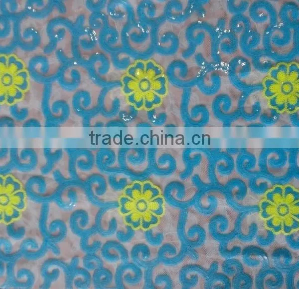 High Quality Tulle Embroidery Sequin Fabric for Sale