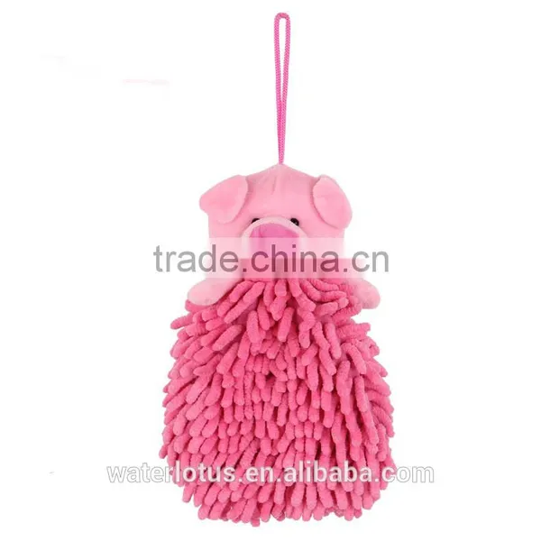 2015 Good Sale Chenille Cartoon Animal Hand Towel photo-2