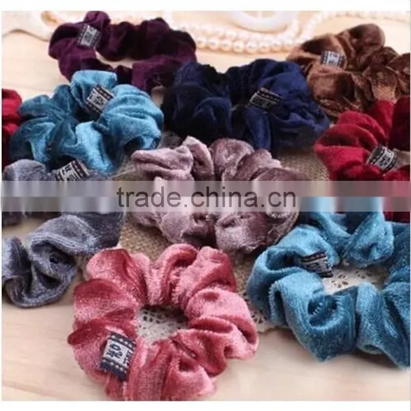 Fancy Velvet Rhinestone Scrunchy Ponytail Holde Fascinators