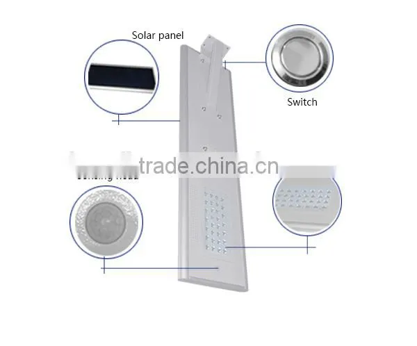 30w All in One Street Solar Light, Solar Motion Sensor Light photo-5